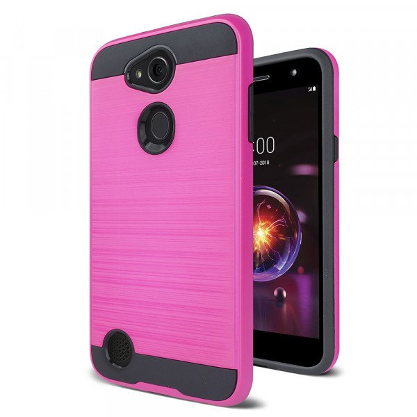 Wholesale LG X Power 3, Fiesta 2, X Charge 2, Armor Hybrid Case (Hot Pink)
